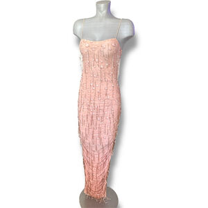 H:ours Constanza Midi Dress in Water Droplets Size XS Pink from Revolve